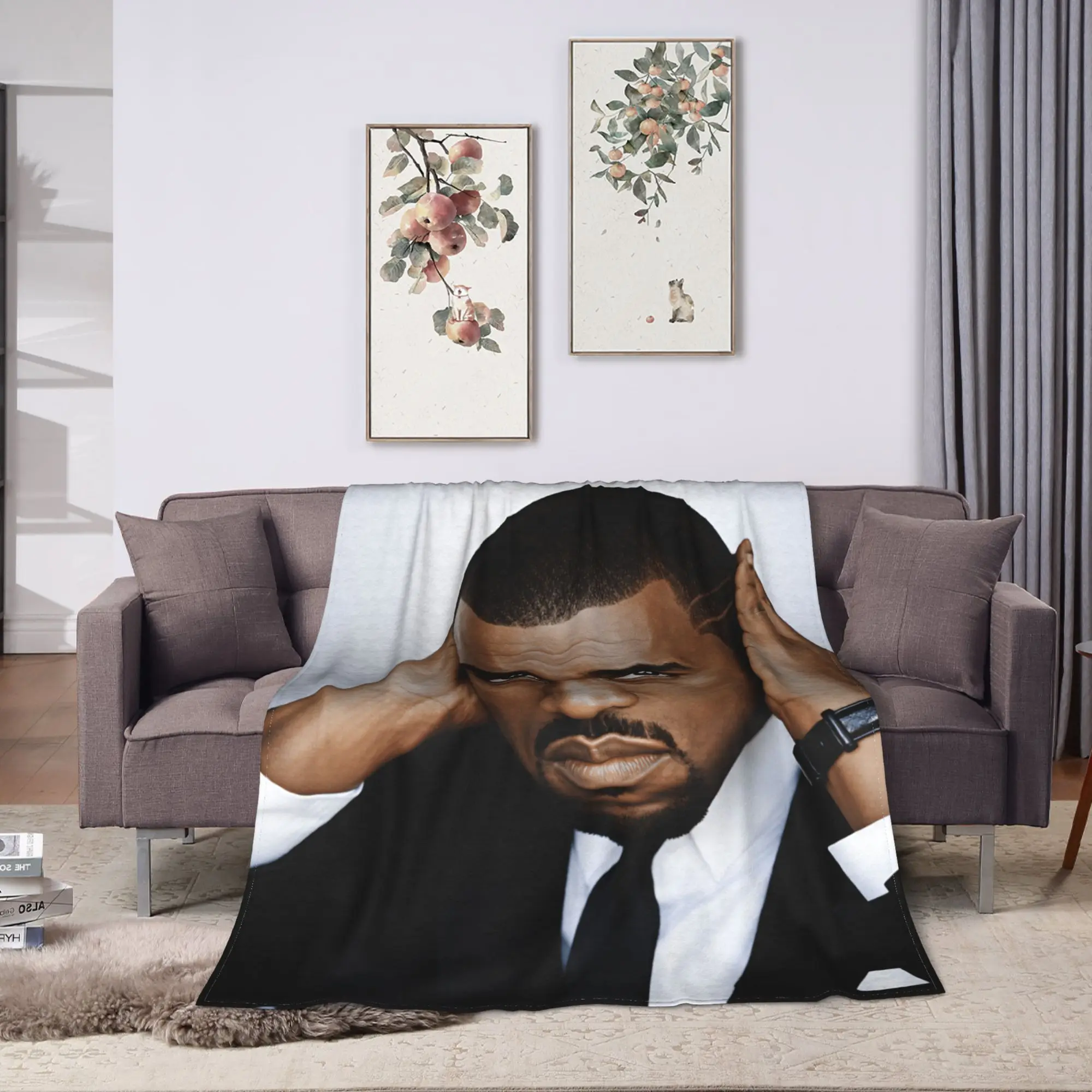 Kanye West Meme Flannel Blanket Winter  Super Soft Throw Blanket for Kids Adult Couch Bed Funny Bedspread Sofa Bed Cover