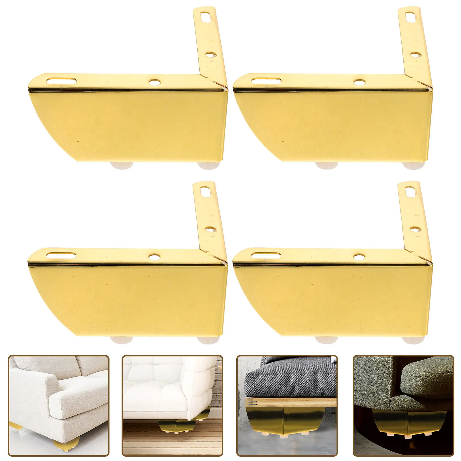 4-個の頑丈な鉄製家具の脚、ソファ、カウチ、ドレッサー、キャビネット、ワードローブ、バスルーム、食器棚、テーブル、スツール、椅子の支持脚用