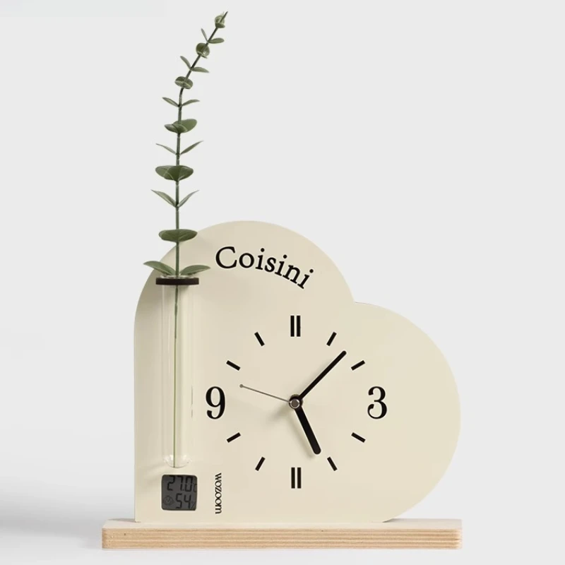 

Clock living room entrance desktop love ornament storage rack clock ornament