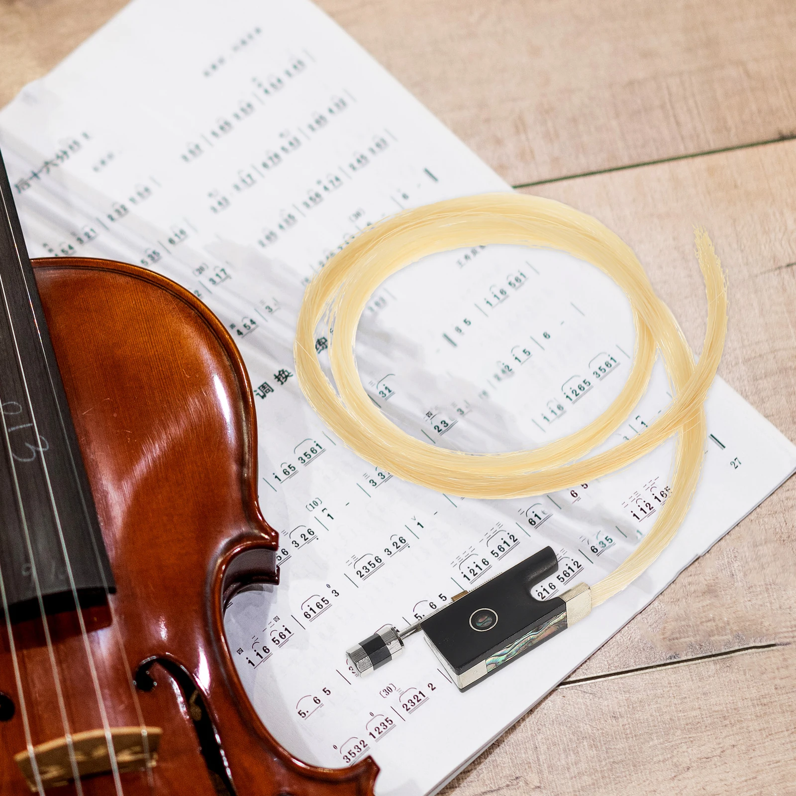 

4 4 Violin Bow Accessories Durable Material Frog Horsehair Screw Replacement Parts String Instruments Musical Equipment Student