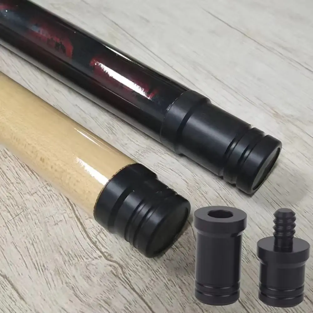 1Set Durable Special Billiard Cue Joint Protector Set Plastic Black Joint Caps Middle Wheel Protection Cover for Uni Loc Wavy