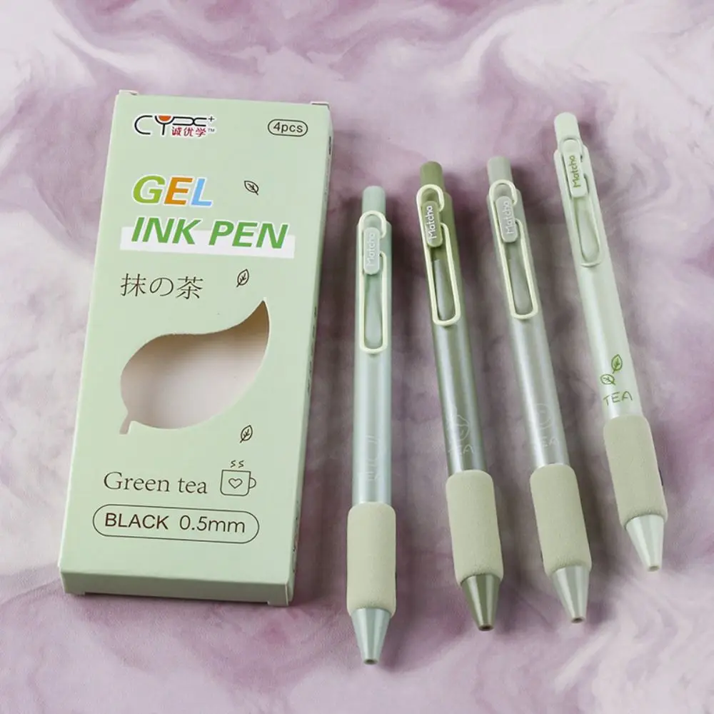

4PCS Cute 0.5mm Creative Stationery For Writing Neutral Pen Soft Bread Touch Ballpoint Pen Gel Pen