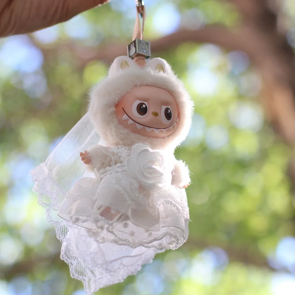 

For 10cm Labubu 4.0 Mini Doll Clothes Clothing Set Outfit Accessories For Korea Kpop Exo Labubu Idol Wedding Dress Gift
