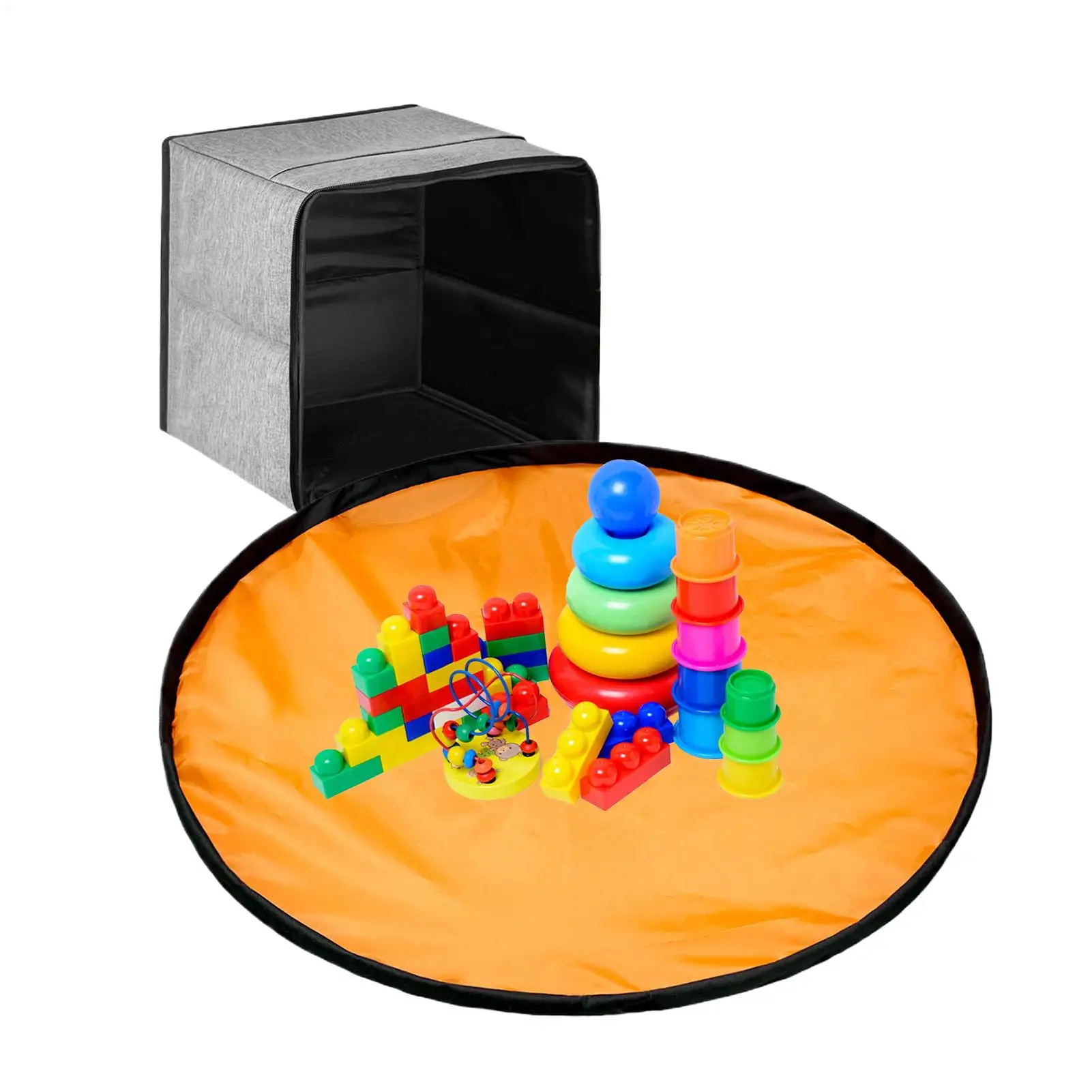 

Toy Organizer Oxford Cloth Container With Play Mat Oxford Cloth Kids Toy Organizer Case For Building Blocks Dolls Boys Girls
