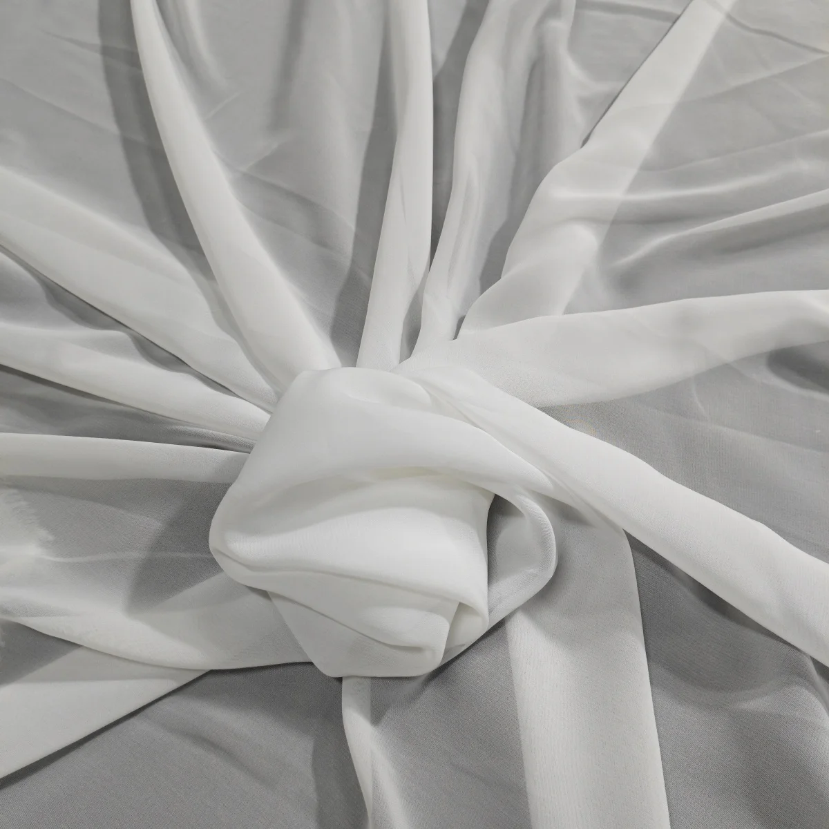 

White beige chiffon semi transparent soft fabric sewing clothing lining DIY wedding scene decoration fabric
