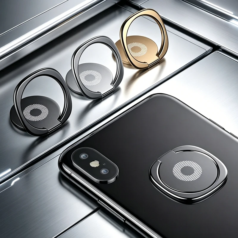 Universal Mobile Phone Finger Ring Holder 360° Rotatable Metal Bracket Smart Phone Folding Ring Stand for iPhone Samsung Xiaomi