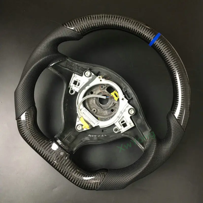 Volante de fibra de carbono com couro, 100% real, VW Volkswagen Golf 4 Mk4 GTI, 1997-2003