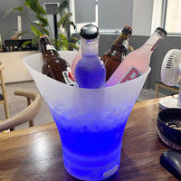 7L Luminous Bluetooth Ice Bucket Subwoofer Wine Barrel LED Light Small Speaker Speaker