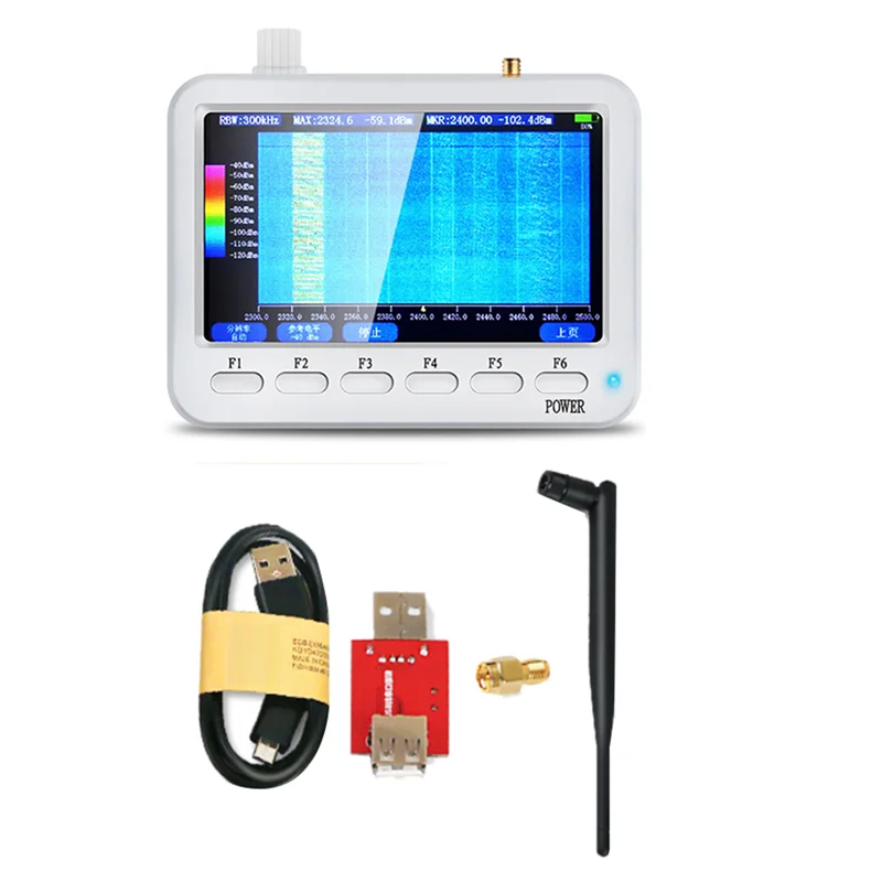 

XT-127-AT DIY Spectrum Analyzer RF Spectrometer 240M-2.9G WiFi Walkie-Talkie RFID Radiation Monitor