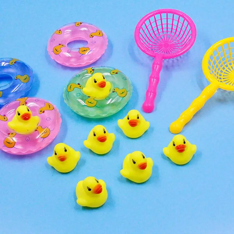 Bath Toy Bathroom Baby Toy Rubber Duck Animal Call Beach Swim Toy for Children Float Animal Yellow Duck Ducks Kawaii Cute Water