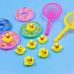 Banyo oyuncak banyo bebek oyuncak lastik ördek hayvan çağrı plaj yüzmek oyuncak çocuklar için şamandıra hayvan sarı ördek ördekler Kawaii sevimli su