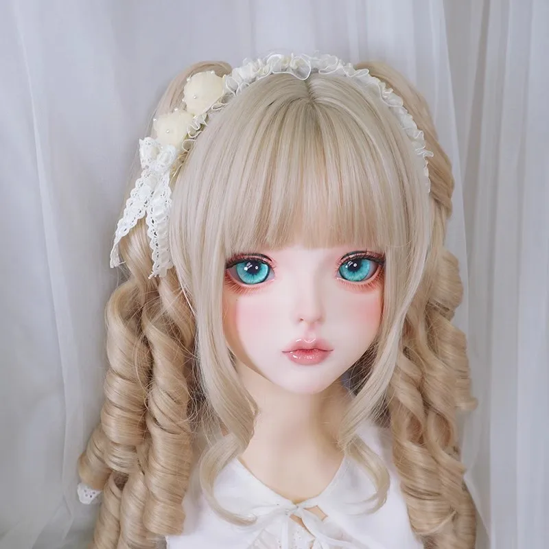 Original Lolita Elegant Cream White Pink Rose Lace Hairband Soft Girls Cute Hair Accessories Sweet KC Princess Ornaments