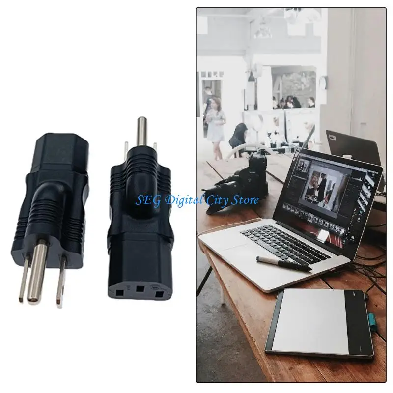 U75B IEC 320 C14 Male to C13 Female AC110-250V For Tight Space And Various Devices