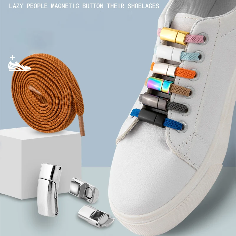 

Metal Magnetic Clip Locking Buckle Lazy Laces No Tie Shoelace Buckle Metal Curved Magnetic Buckle Shoe Material Shoe Accessories