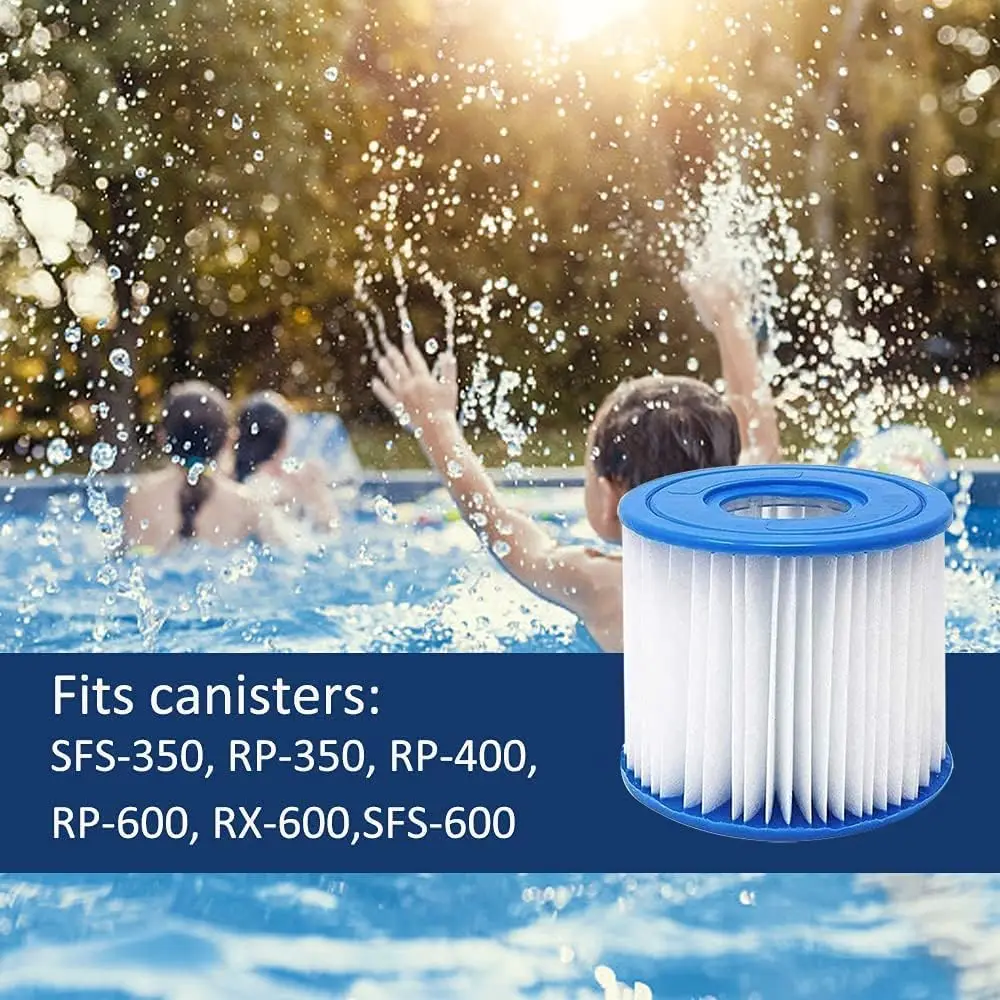 Pool Filter Cartridge Type D Compatible for Summer HOT TUB Waves SFS-600 SFS-350 RP-350 RP-400, RP-600, RX-600 Size Replacement