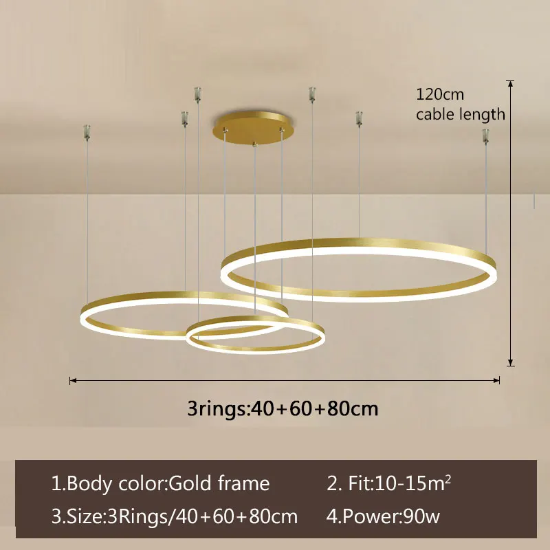 Современная светодиодная потолочная люстра, подвесной светильник черного и золотого цвета, для гостиной, спальни, столовой, для ресторана и дома,