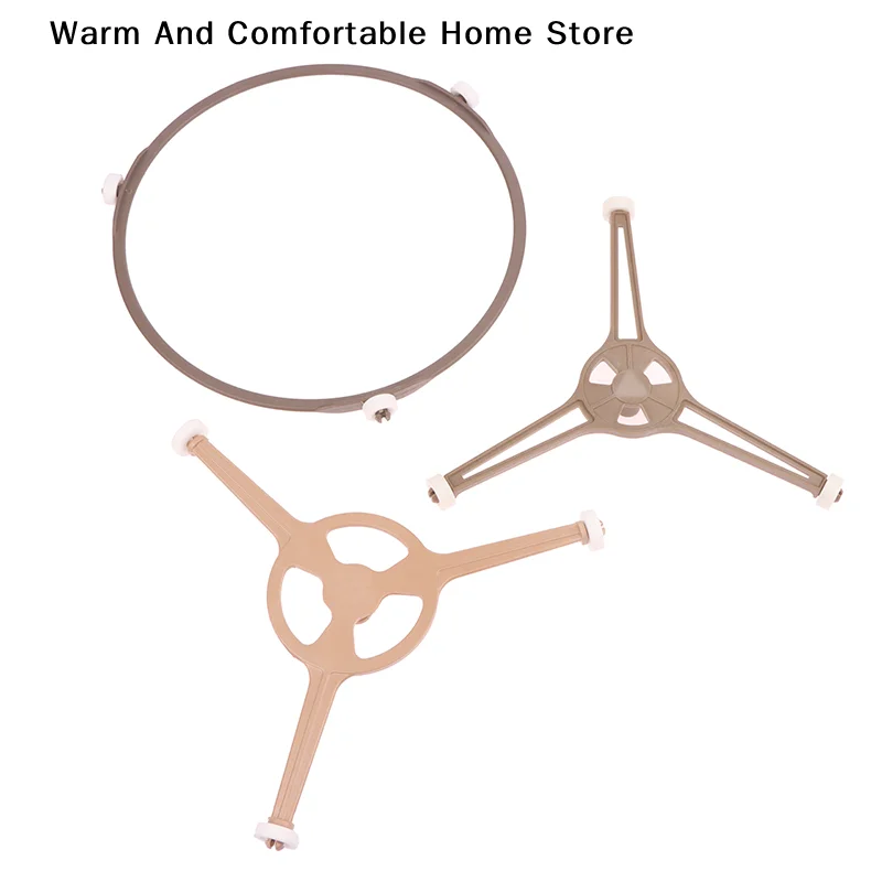【A】1PC Circle Rotating Ring Support Roller Bracket Microwave Oven Turntable Bracket Glass Turntable Base Plate Tray Holder Stand - view 3