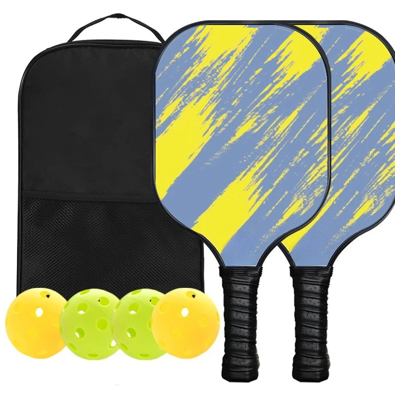 Fiberglass Pickleball Paddle Set, Trendy Outdoor Pickleball Sports Kit for Beginner Recreational Play