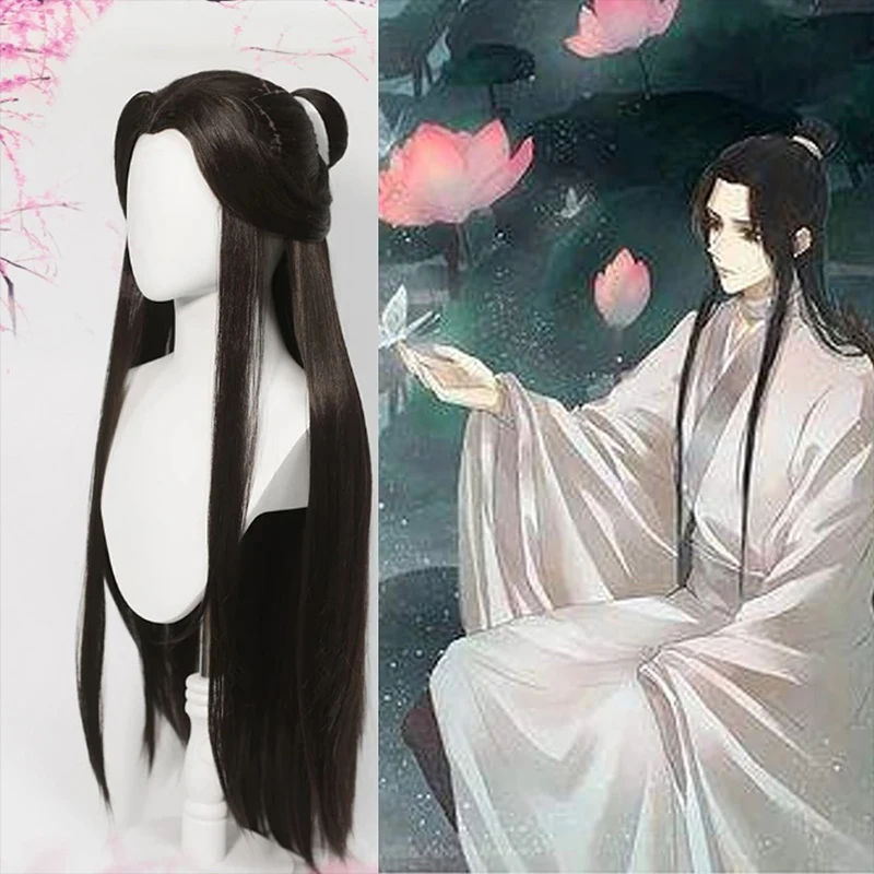 Disfraz de Cosplay de Anime Xie Lian, Tian Guan Ci Fu Xielian, pelucas superiores, utilería de Halloween, ropa blanca Han Fu, hombres y mujeres