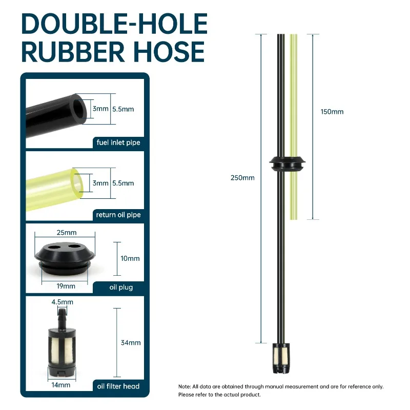 1/2/5 Stück Kraftstoffrohr-Filter-Set für Kettensäge, Rasenmäher, Rasentrimmer, Universeller Kraftstofftankfilter, Ölschlauch, Kraftstoffschlauch, Gartenwerkzeuge – Detail 2