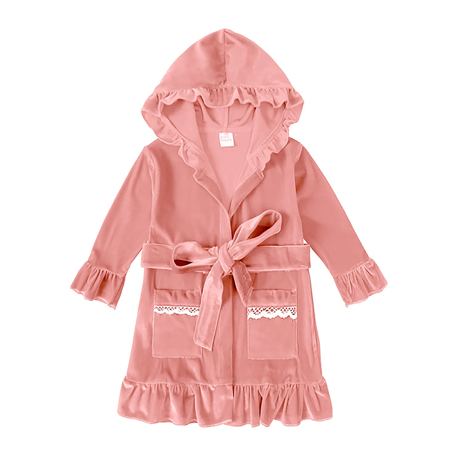 2023 Kids Christmas Robe Pyjamas Hooded Towel Robe Velvet Bathrobe Boys Girls Home Wear Costume Toddler Winter Sleepwear Pajamas