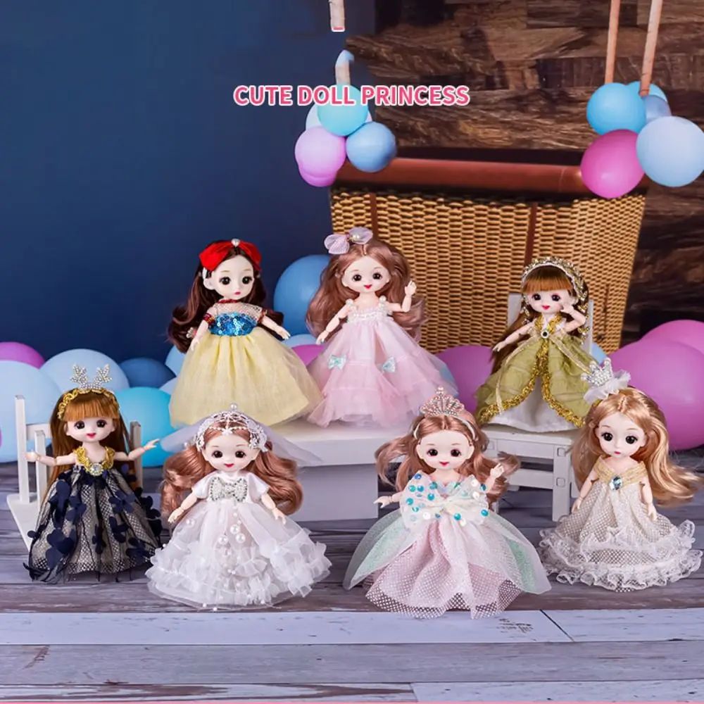 Toy Accessories 17cm Doll Clothes Set Crystal Multiple Color Princess Bjd Doll Skirt Butterfly Shape NO Doll