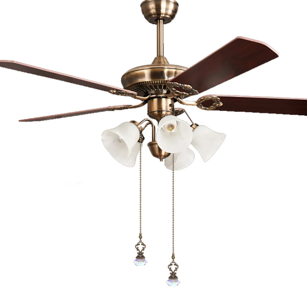 

2 шт., хрустальный кулон, тянущая цепь, удлинительная цепь для потолочного светильника, вентилятора, лампы, декор AB, цветная люстра, аксессуары