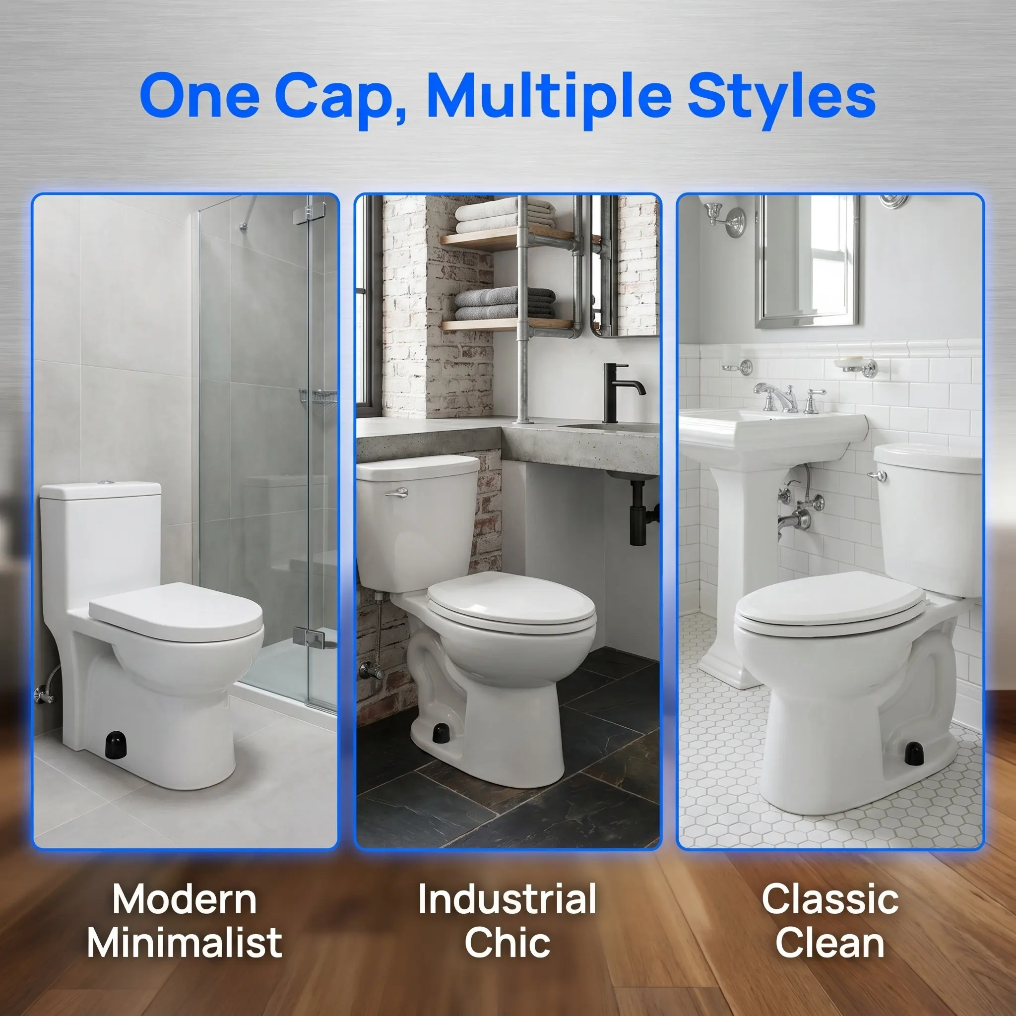 4Pcs Toilet Bolt Covers Cap Set Decorative Floor Bolt Concealers for Toilet Base Universal Fit Bathroom Accessory Hides