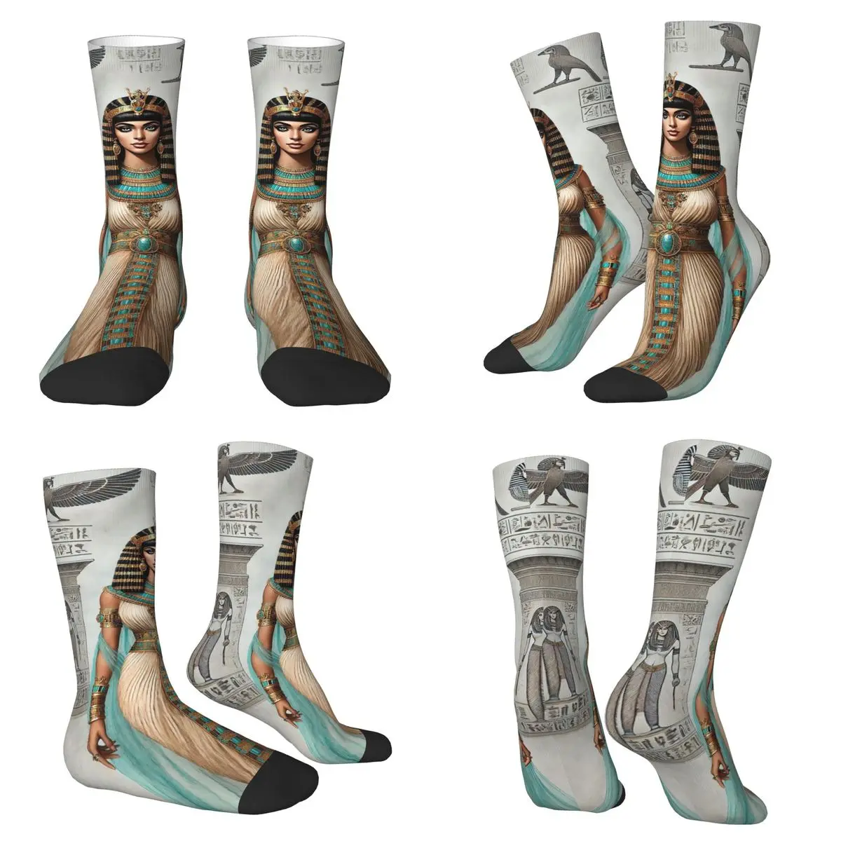 

Ancient Egyptian Mythology Queen Socks Harajuku High Quality Stockings All Season Long Socks Accessories for Unisex Christmas