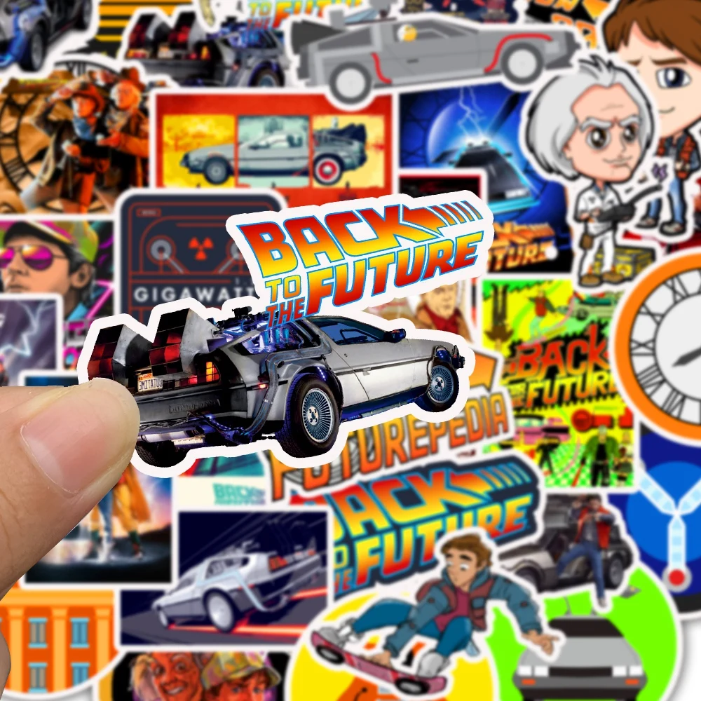 10/30/50PCS Back To The Future Cartoon Stickers Skateboard Motorcycle Luggage Guitar Waterproof Cool Decal Graffiti Stickers