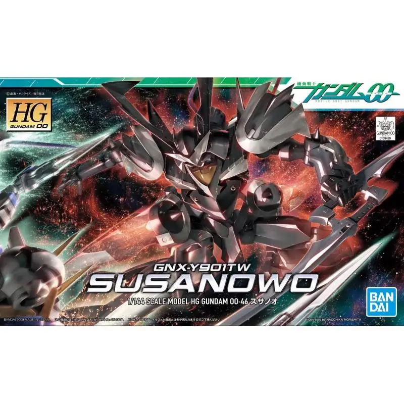 [In stock] Bandai 1/144 HG 00-46 Susanowo GNX-Y901 TW Gundam Puzzle Model Toys Garage Kits Festival Gifts Men