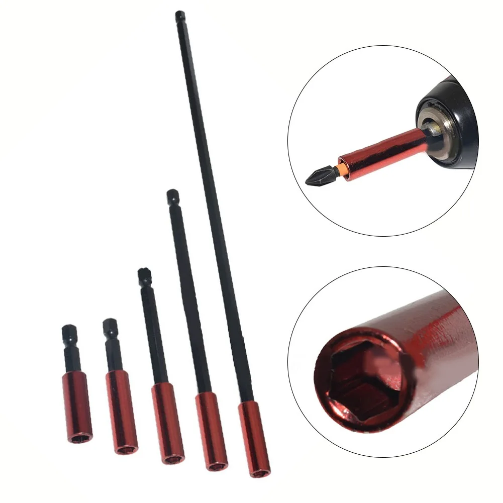 1 PC/5 PC Elektrische Boor Magnetische Schroevendraaier Bit Verstelbare Uitbreiding Houder Bar 1/4 In Hex Shank Quick release Power Tool Onderdelen