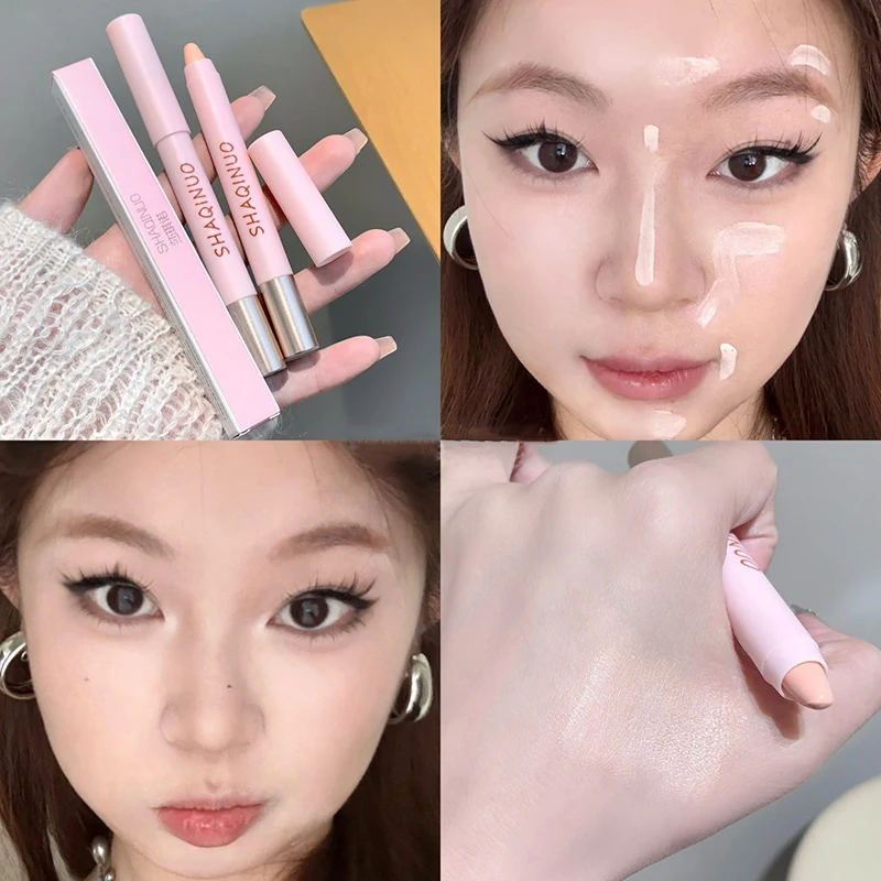 色補正コンシーラーファンデーションスティックメイクアップホワイトブラウンフェイス輪郭スティックナチュラルマットハイライター鼻シャドウペン