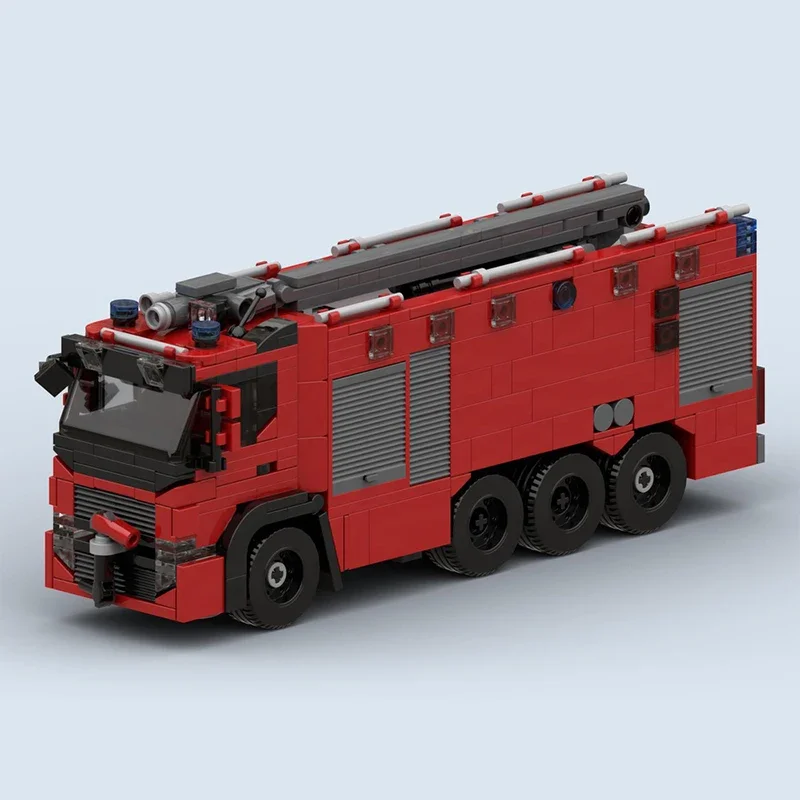 Cidade Car Model Building Bricks, Fire Foam Tender, Tecnologia Blocos Modulares, Brinquedos de Natal, Conjuntos DIY, Presentes de Montagem, Moc, Japão