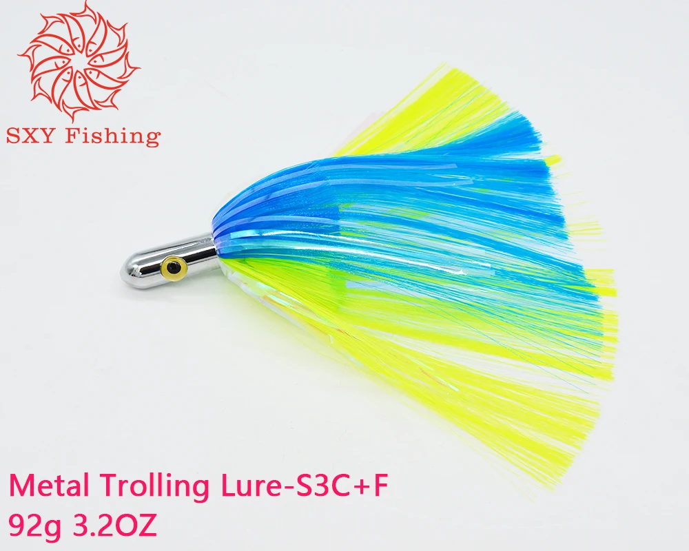 

SXY FISHING Metal Trolling Bait Big Game Lures Fishing Lure Saltwater Bait Marlin Fish Lure Deep Sea Towing Bait S3C+F 9inch