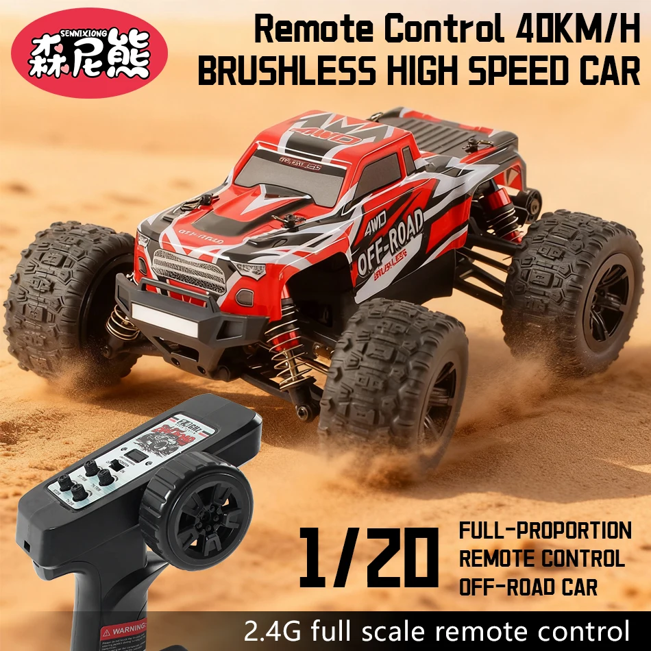 

SENNIXIONG 1/20 40km/h Brushless RC Drift Car LED Lights 4WD Electric High Speed Racing Remote Control Monster Truck for Adult