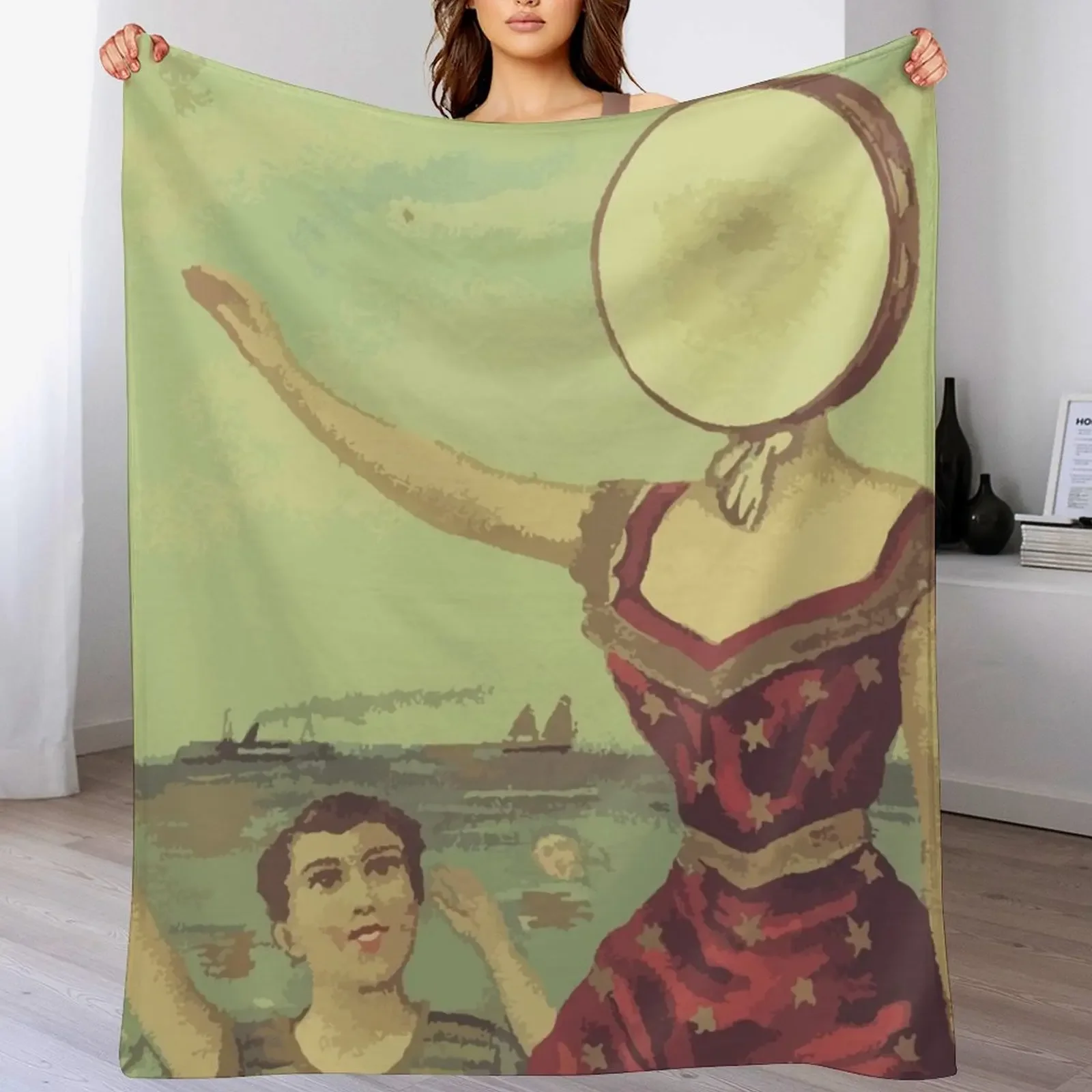 

Neutral Milk Hotel In the Aeroplane Over the Sea Cover Throw Blanket Custom Furrys Soft Big Quilt Blankets