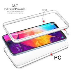 360 Double Silicone Phone Case For Samsung A5 A6 A7 A8 A9 2018 Plus A10 A20E A30 A40S A50 A60 A70 A51 A71 A81 A91 Cover Cases