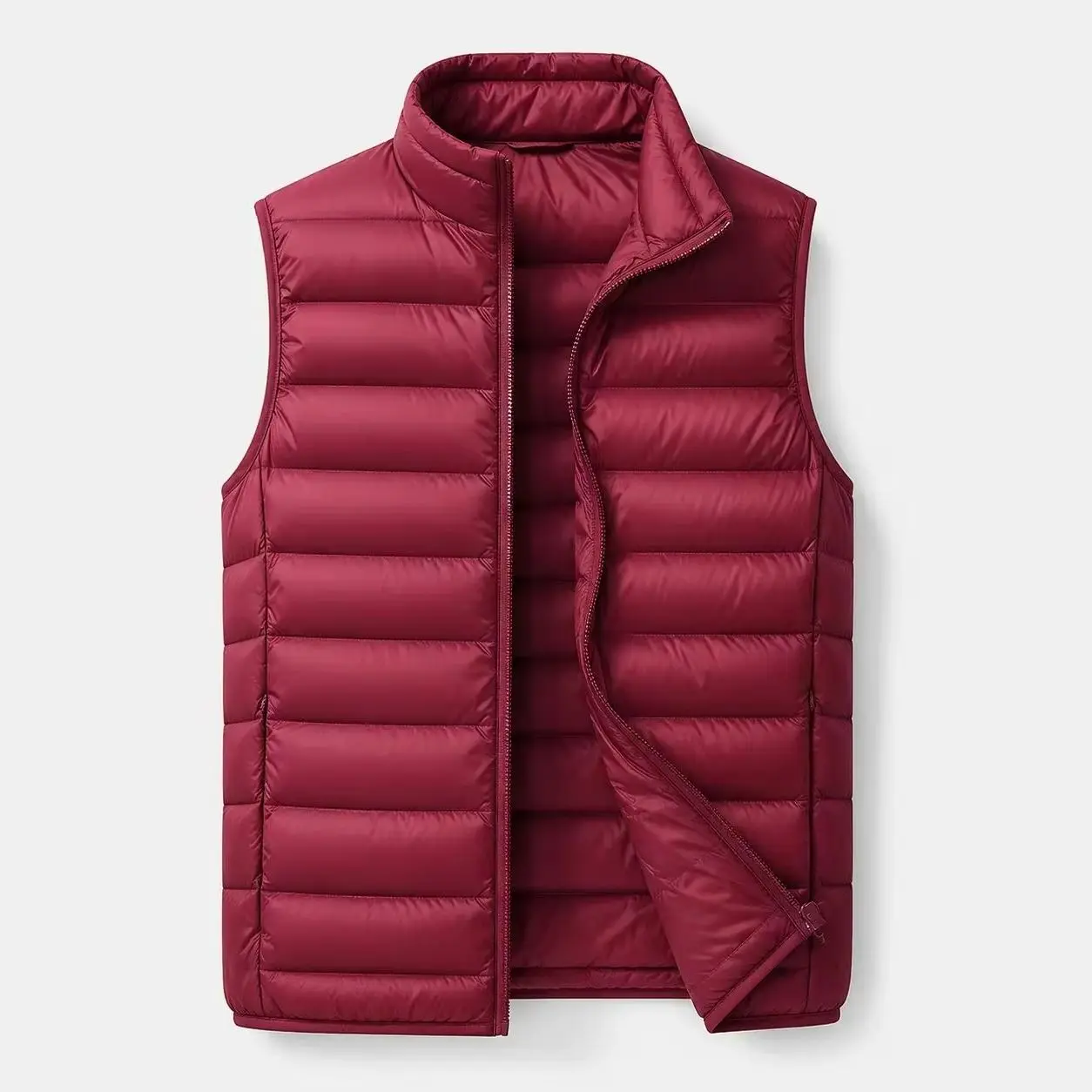 Vest Jacket Men Slim Fit Stand Collar Sleeveless Puffer Jackets Spring Autumn Casual Waistcoat Men Warm Coat 2026 Trends