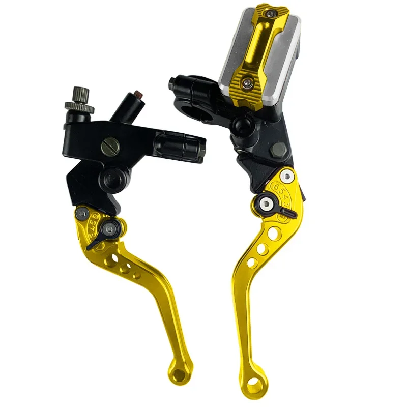 CNC Een Paar 7/8 "22mm Universele Motorfiets Hoofdremcilinder Hendel Kabel Koppeling Reservoir Voor Scooter Sport crossmotor - afbeelding 1