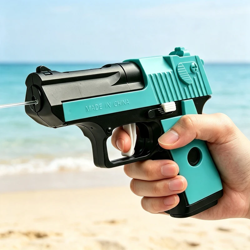 Creative Mini Water Pistol Continuous Firing Water Gun Summer Pool Shooting Watergun Manual Water Gun Outdoor Game Toys Gifts