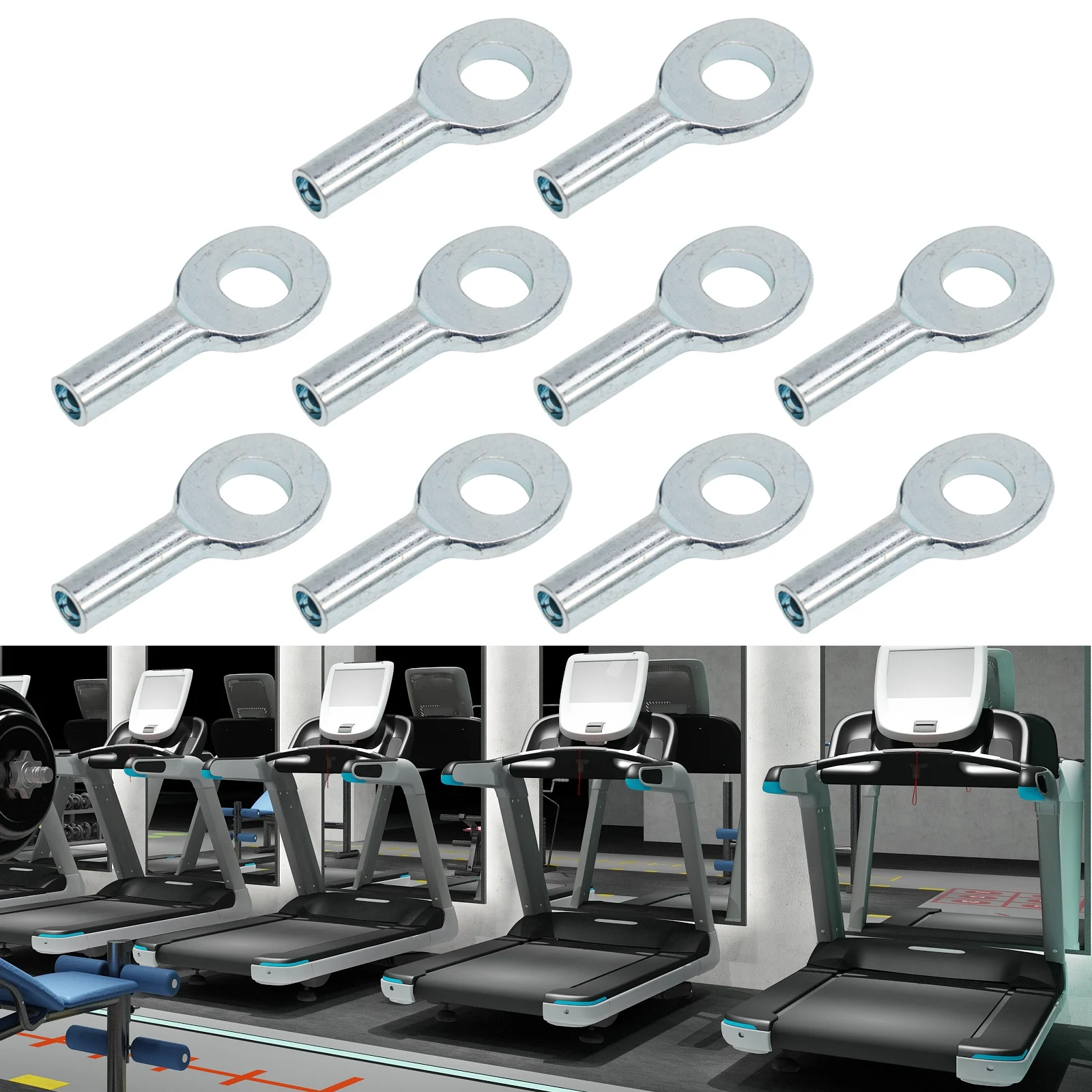 10pcs Gym Pulley Machine Cable Eyelet Terminal For 5mm/6mm Fitness Equipment Cables ProtectEquipment Cable Eyelet Terminal Acces