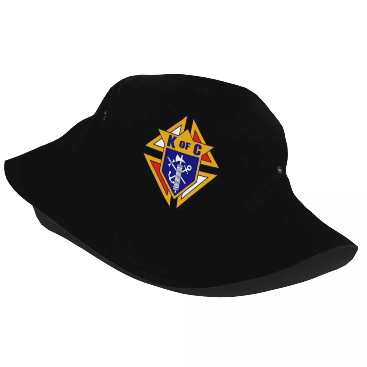 Custom Knights Of Columbus Bucket Hats Women Men Outdoor Sun Summer Fisherman Cap