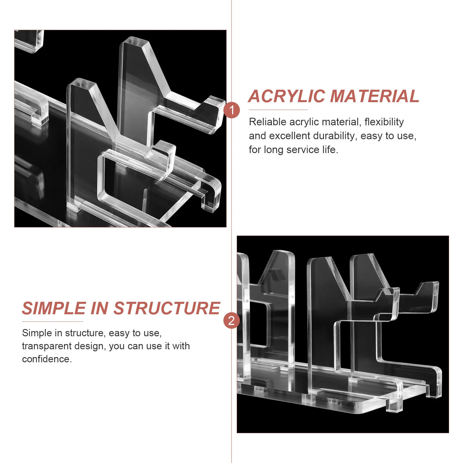 

Acrylic Game Controller Stand Stable Organizer Transparent Display Holder for Home Office Use Controller Holder