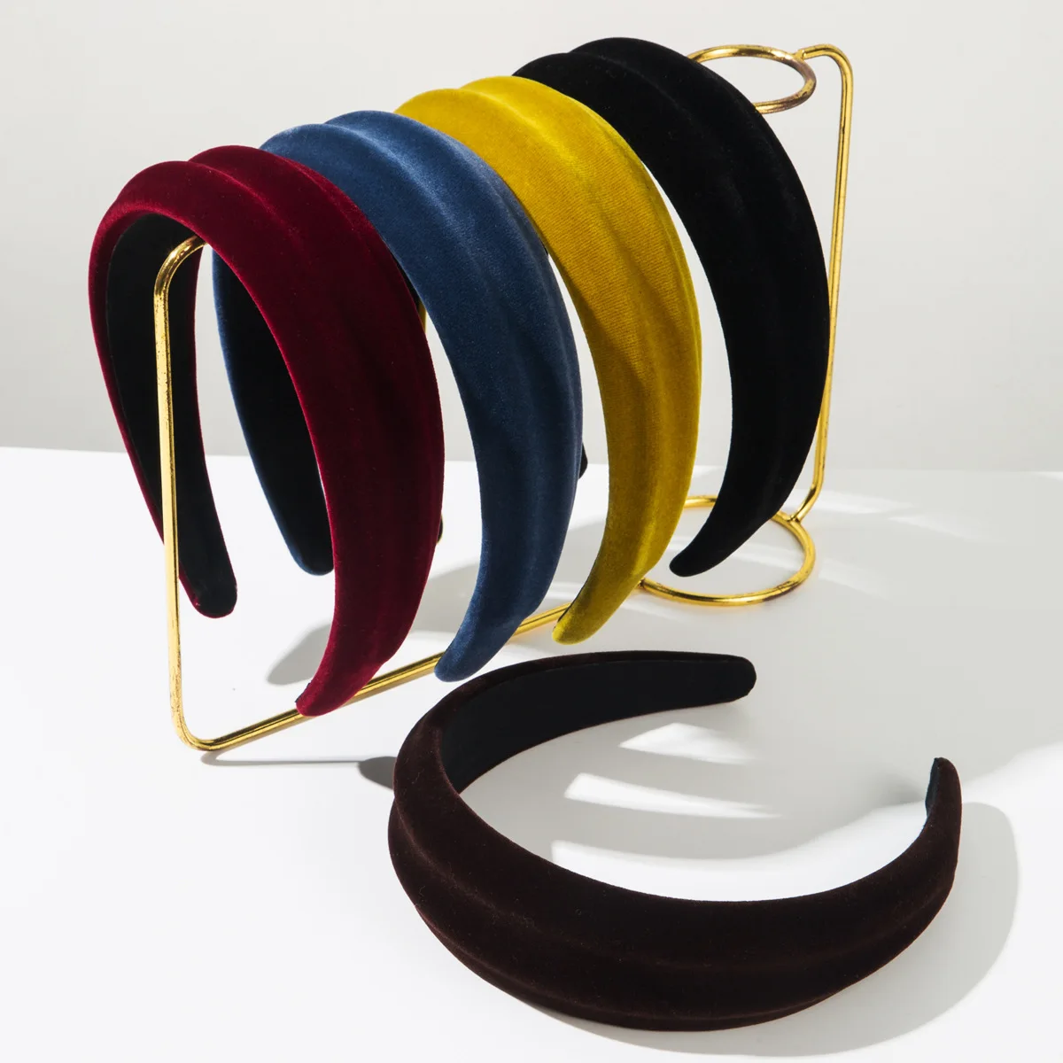Koreanischer Stil Strukturiertes Samt-Stirnband, Modisches Allround-Haarband, Einfaches Hochwertiges Haaraccessoire für den Täglichen Gebrauch