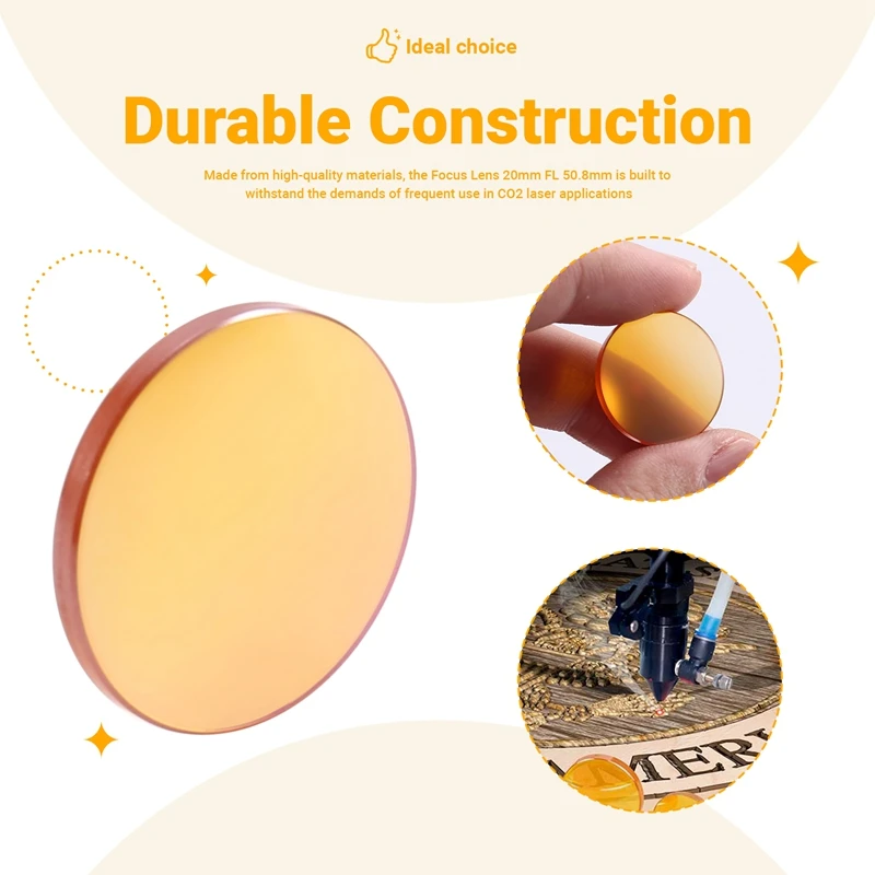 Линза BAAG-Focus 20 мм FL 50,8 мм для станка для лазерной гравировки CO2 0-200 Вт