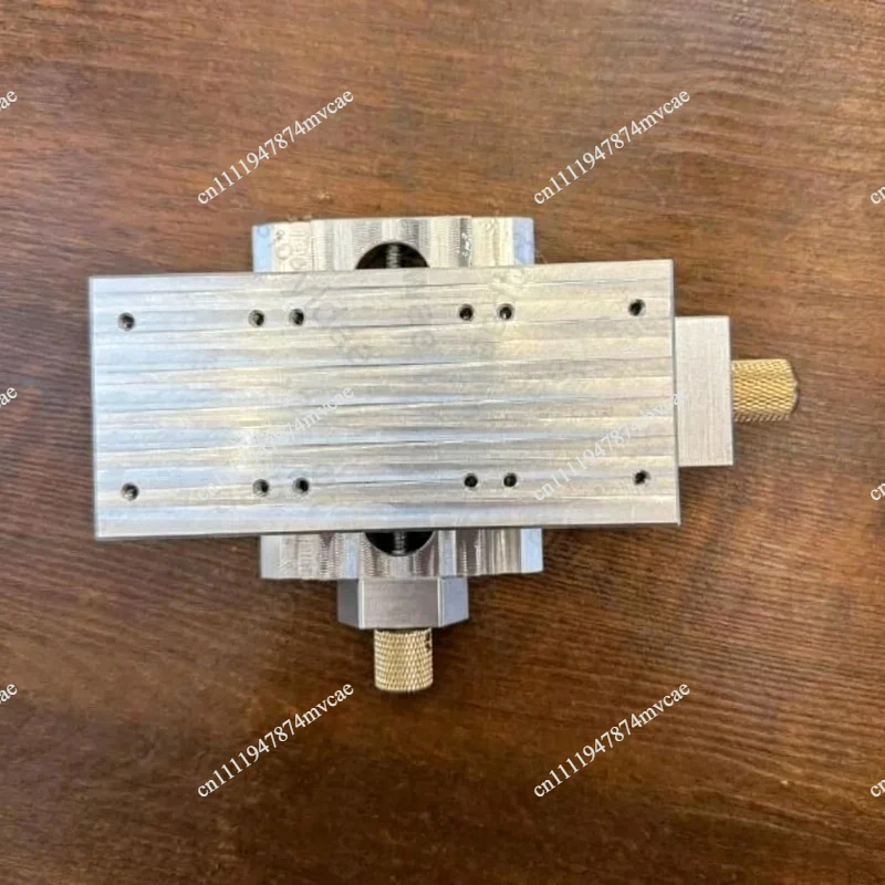 High Precision Manual XY Cross Slide Table with Lead Screw Drive Flat Vise