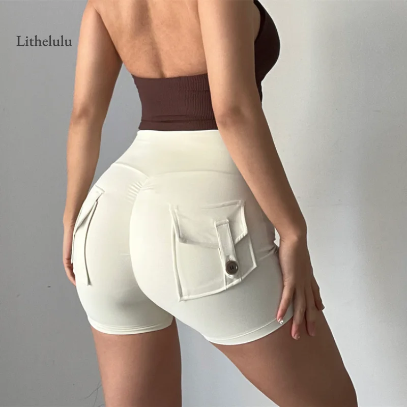 Short de motard taille haute pour femme, legging de yoga, fitness, séchage rapide, sexy, serré, push-up, sport, décontracté, entraînement, jogging