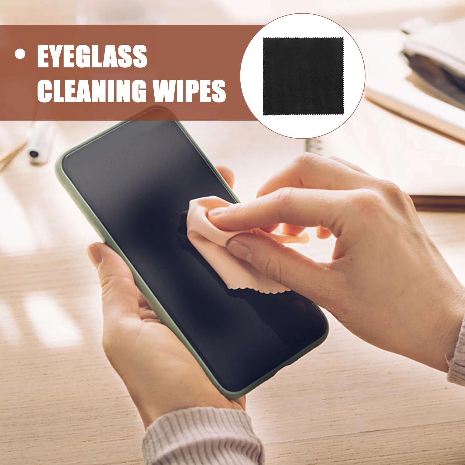 50pcs Eye Glass Clean Cloths Eyeglass Wipes Cloth Lenses Cloth for Glasses Screen Micro Fiber Cloth