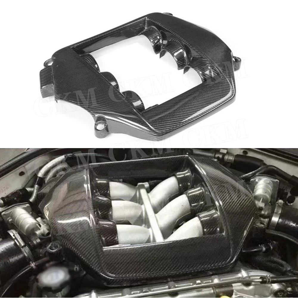 

Передний капот двигателя из сухого углеродного волокна, накладки на крышку двигателя для Nissan GTR R35 2009-2015, комплекты кузова, аксессуары из FRP